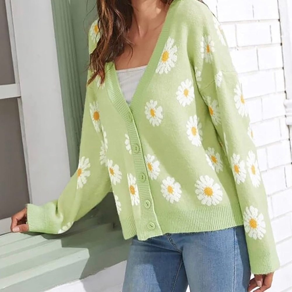 One size floral cardigan